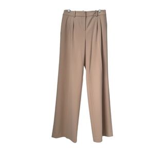 CALVIN KLEIN | Women's Tan Pleated Wide Leg Pants Sz 6